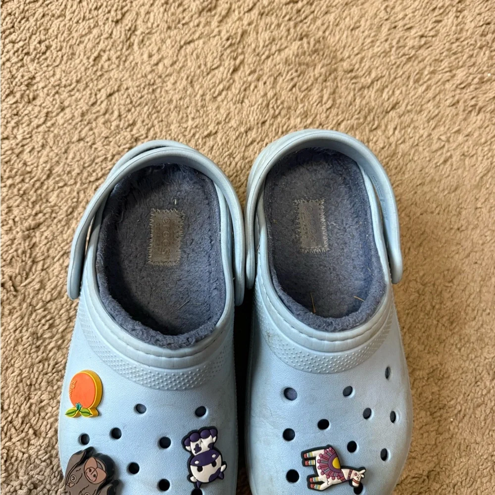 Kids Blue Clogs with Fun Charms